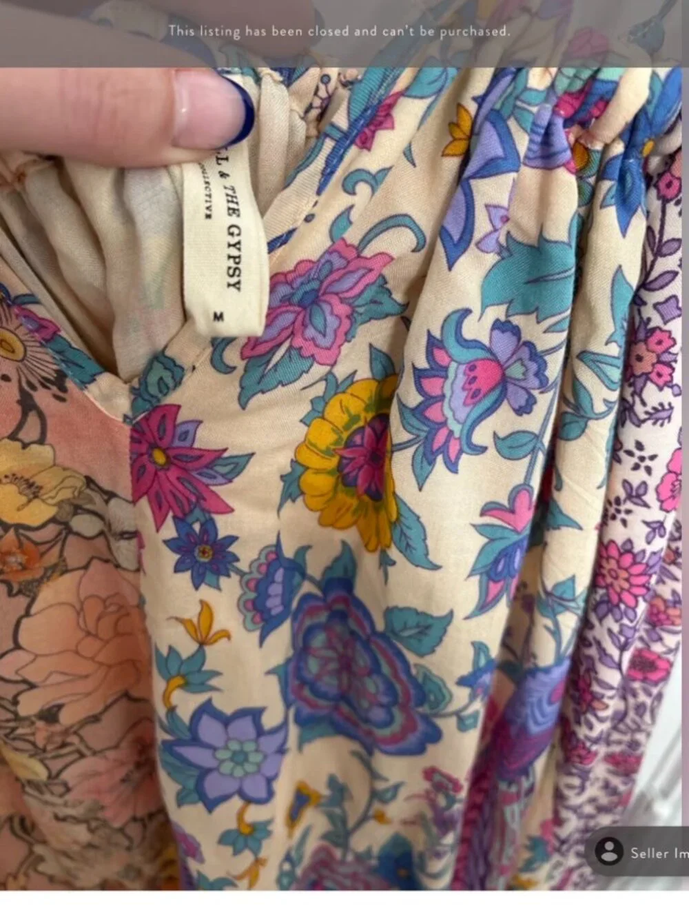 Spell & The Gypsy Renew Patchwork Strappy Maxi Dress | Medium | NWOT | Rare - Picture 8 of 12